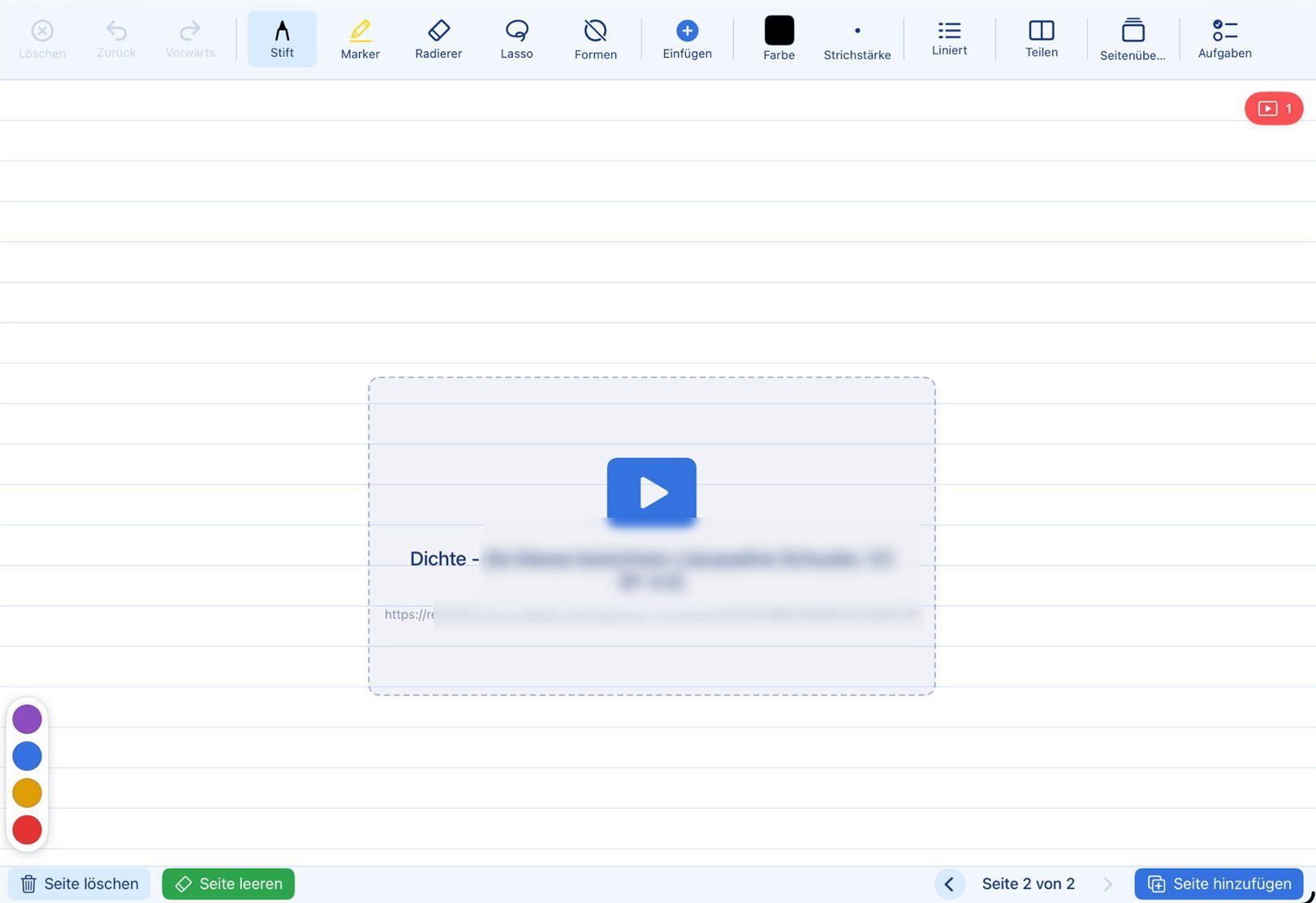 Video from the mebis media library on a notebook page